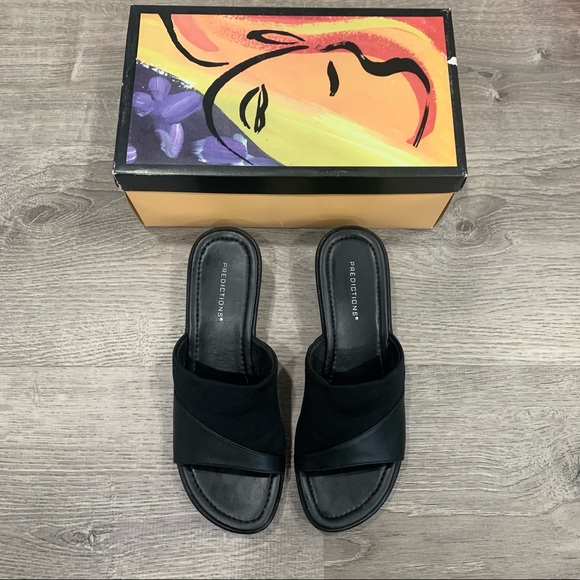Predictions Shoes - Predictions Black Sandals Size 7.5 Comfort Shoes They run small, more like a 7